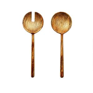 Juego de Servidores de Ensalada Recubiertos de Resina Hechos a Mano, Ecológicos, Aptos para Lavavajillas, Utensilios de Cocina para el Hogar, 11 Pulgadas, Hechos en India - Product Image 2