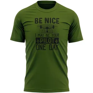 Camiseta comprimida para hombre con Drone Flying Be Nice I May Bee Your Pilot One Day Cool Gifts para entusiastas de los Drones - Product Image 1
