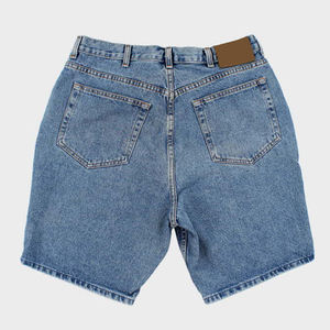 Pantalones cortos vaqueros para hombre, ropa de calle personalizada de color sólido, precios al por mayor, pantalones cortos vaqueros con logotipo personalizado de alta calidad - Product Image 3