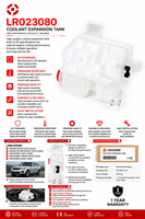 Réservoir d'expansion de liquide de refroidissement, réservoir de trop-plein LR023080 pour Land Rover Range Rover L322, pièces de refroidissement du moteur, pièces automobiles