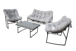 Juego de Sofás de Ratán Sintético PRSF-CTM de 4 Piezas para Oficina Moderna - Product Image 1