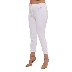 Pantaloni in tessuto Slim Fit neri lunghi 360 ° in Lycra taglie forti da donna - Product Image 4