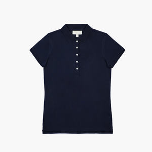 Patrón sólido informal para mujer, camiseta de polo, Camisa lisa de punto transpirable para mujer, característica antiarrugas, logotipo personalizado - Product Image 1