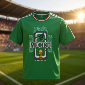 Maglia da Calcio Unisex 2026 WC Messico per Tifosi, T-shirt con Grafica Aquila Verde, Regalo Perfetto - Product Image 3