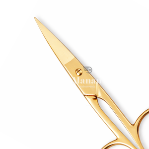 Tijeras para Cutículas de Acero Inoxidable de Alta Calidad, Color Dorado, Mango Ergonómico, Hoja Recta Afilada y Duradera, para Manicura y Pedicura - Product Image 3