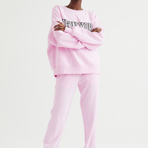 Sudadera Extra Grande con Logotipo Personalizado para Mujer, Ropa Deportiva de Invierno, Estilo Casual, Felpa Lisa en la Parte Delantera, Manga Murciélago, Poliéster/Algodón - Product Image 2