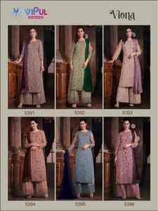 ชุดแต่งกายเทศกาลพิเศษชุดเล่นซอลวาร์ตาข่ายผีเสื้อขนาดใหญ่ชุดแต่งกายด้วยการปักรหัสและลำดับกลิตเตอร์ผู้ส่งออกจากอินเดีย - Product Image 6