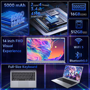 Ordenador portátil de 15,6 pulgadas en Tel 6500Y 16GB RAM 256GB SSD Educación Portátiles portátiles Full HD 1920X1080 Pantalla - Product Image 2