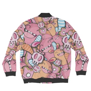 Blouson d'aviateur personnalisé à sublimation pour hommes manches longues blouson d'aviateur unisexe en polyester 100% blouson de baseball pour hommes - Product Image 4