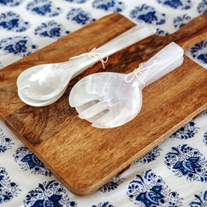 <b>Wooden</b> Beach Salad Server Set with Turners 2-Piece Handmade Sustainable <b>Utensils</b> - Product Image 4