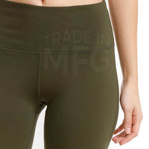 Women's High Quality Mid Waist Fitness <b>Leggings</b> with Solid <b>Pattern</b> for Yoga Low Minimum Order - Product Image 5