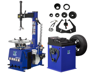 Máquina Combinada Desmontadora y Equilibradora de Neumáticos, Abrazadera para Llantas de 14'-28', Herramientas Manuales 806B 70D - Product Image 1