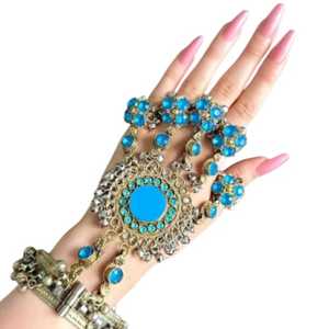 Ensembles de bijoux plaqués argent Antique Vintage Afghani de haute qualité faits à la main personnalisés belle conception pour fiançailles de mariage - Product Image 3