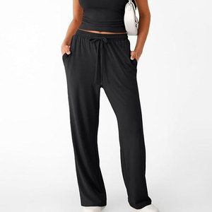 Ensemble de survêtement pour femme OEM, haut court d'hiver et pantalon de survêtement, 2 pièces, jogging, sport, décontracté, manches longues, cordon de serrage, écologique - Product Image 2