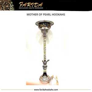 2025 Offre Spéciale Style Unique égyptien luxe complexe mère perle décoration en acier inoxydable narguilé ensemble laque techniques tuyau - Product Image 3