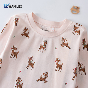 Pyjamas de Noël pour enfants, garçons et filles, motif <span class=keywords><strong>renne</strong></span>, côtelé, 100% coton biologique, respirant, doux, ensemble long, automne - Product Image 2