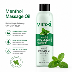 Aceite de Masaje con Mentol Viaxi 177ml |   Aceite Corporal Hidratante para el Confort de la Piel y Cuidado Diario - Product Image 3