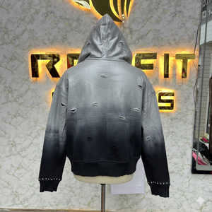 Sweat à capuche zippé pour homme de style professionnel, qualité supérieure, 100% coton, fabriqué en usine, imprimé en relief, prix bas, très demandé - Product Image 6