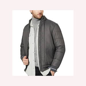 Modern Polyester-Cotton <b>Jacket</b> For <b>Men</b> Lightweight Comfortable Warm Outdoor Casual Fashion Polyester-Cotton <b>Jacket</b> - Product Image 2