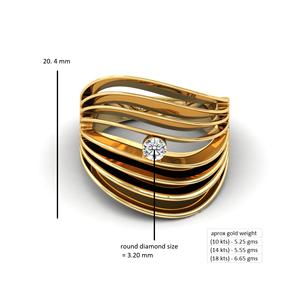 Elegante anillo de oro personalizado Nuevo diseño de oro sólido Joyería fina con diamantes blancos reales Estilo romántico para regalos de aniversario - Product Image 4