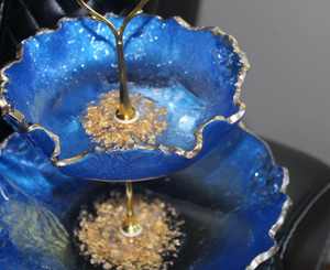 Support de gâteau en résine à haute demande pour mariage et fête d'anniversaire support de gâteau pour hôtels Look moderne support de gâteau en résine en métal 2025 - Product Image 2