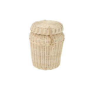 Pequeña urna de ratán hecha a mano para cenizas de mascotas, cesta de cremación tejida, contenedor ecológico y rústico para cenizas de mascotas. - Product Image 4