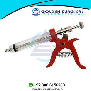 1 Pc Animal 50ml Continuous Injection <b>Syringe</b> Revolver Plastic Handle <b>Veterinary</b> Automatic Vaccination Gun for Cow Pig Sheep - Product Image 2