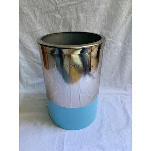 Finition couleur argent brillant poli moderne concepteur créatif forme ronde jardinière en métal de qualité supérieure à prix impressionnant - Product Image 5