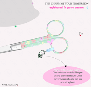 Ciseaux Mayo de haute qualité à imprimé floral pour usage médical et infirmier avec emballage - Product Image 3