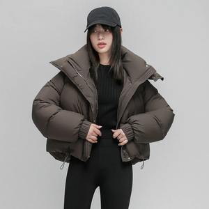Veste chaude à capuche pour femmes col montant parka de loisirs nouveau, 2024 hiver nouveau grand manteau en duvet pour femmes - Product Image 6