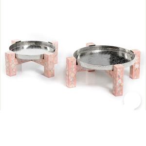 Superior Quality Event & Birthday Party Celebration <b>Cake</b> <b>Server</b> Stand With Hammered Design Set Of Two For Home 7Hotel Usage - Product Image 1