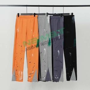Pantalones de chándal informales para hombre, pantalones de chándal acampanados apilados de alta calidad personalizados, cintura elástica de retazos, tela holgada hecha - Product Image 1