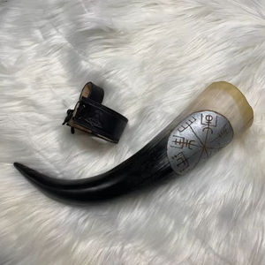 Handmade viking drinking horn mug Authentic viking horn drinking cup Natural viking horn mug handcrafted from HAND MADE CRAFT - Product Image 4
