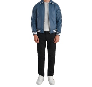 Blouson aviateur Letterman classique avec laine de haute qualité et manches en cuir véritable Veste de baseball universitaire pour hommes - Product Image 3