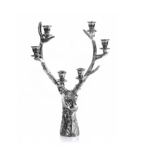 Portavelas de asta decorativa con cabeza de Reno de Metal Premium para mesa de bodas y eventos para decoraciones del Día de San Valentín - Product Image 1