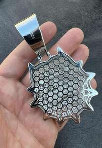 Pendentif Pitbull Furieux en Moissanite Glacée Plaqué Rhodium, Bijou Hip Hop, Cadeau Personnalisé pour Hommes et Femmes - Product Image 3