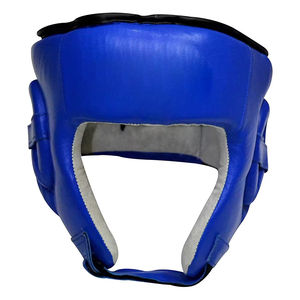 Martial Arts Sparring Gear White Leather Kickboxing <b>Training</b> Helmet Custom Logo Boxing <b>Head</b> Guard in Whole Sale Price Oem - Product Image 4