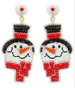 Bijoux artisanaux de haute qualité boucles d'oreilles perlées de graines de noël modernes pour les femmes forme de papillon classique pour les fêtes - Product Image 3