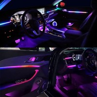 Lumière d'ambiance de voiture universelle RVB 18-en-1 22-en-1 24-en-1 Décoration intérieure acrylique Bande lumineuse LED Lampe d'ambiance symphonique