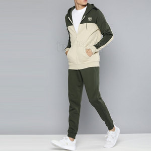 Survêtement pour homme à coupe classique, respirant, 100% coton, tendance, vêtements d'entraînement confortables, fermeture éclair, capuche, hiver - Product Image 4