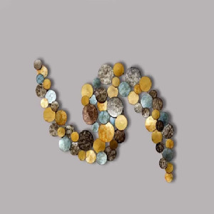 Décoration murale en métal Art mural abstrait Boho Décor moderne du milieu du siècle Art mural minimaliste - Product Image 4