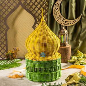 Nuevo y Moderno Cesta de Mimbre con Forma de Cúpula de Mezquita, Colorida y Práctica, para Regalos Islámicos, Cesta de Ramadán, Regalo de Eid - Product Image 6