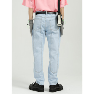 Jeans de Hombre Estilo Vaquero Retro del Oeste Americano, Cintura Media, Apilados, Transpirables, de Última Moda, Personalidad, Gran Venta - Product Image 5