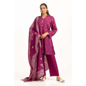 Conjunto de Traje Jacquard de 3 Piezas Color Morado para Mujer - Product Image 2