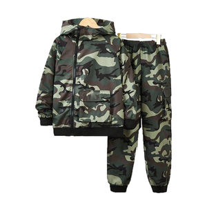 New Arrival Unisex Lightweight Winter Plus Size Camo <b>Camouflage</b> <b>Tracksuit</b> Sweat Suit Hoodie And Sweatpants Set Men - Product Image 3