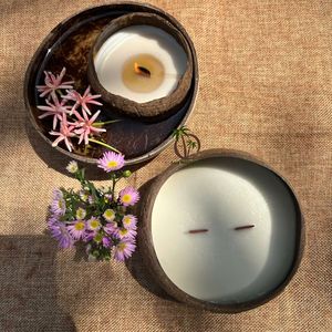 Cuenco de cáscara de coco ecológico hecho a mano de cera natural de Vietnam con muchos aromas para la decoración del hogar para Pascua - Product Image 6