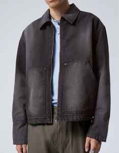 แจ็กเก็ตผ้าเดนิมใช้ได้ทั้งชายและหญิงผ้าฝ้ายย้อมสีล้วนแห้งเร็วระบายอากาศได้300กรัมใหม่ล่าสุด - Product Image 2