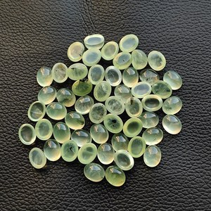 Cabochon ovale en Prehnite naturelle 3x5mm à 15x20mm pierres précieuses de Prehnite lisse pour la vente en gros de bijoux Prehnite - Product Image 5