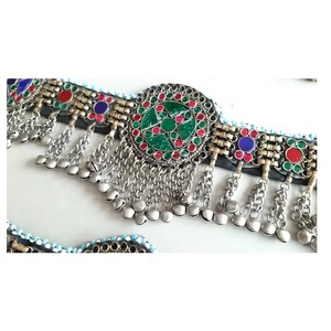 Cinturones de cintura de trabajo de espejo bordado Tribal hecho a mano tradicional cinturones de Festival gitano Kuchi coloridos con Multicolor - Product Image 3