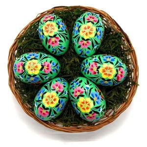 Oeufs de Pâques peints à la main Art Exquis Kashmiri Paper Mache pour les célébrations festives et la partie - Product Image 5